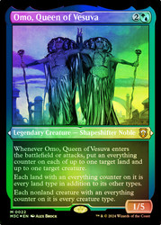 Omo, Queen of Vesuva (Foil Etched)\nModern Horizons 3 Commander - Alternate Foil\nSingle\nMagic The Gathering