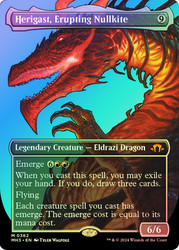 Herigast, Erupting Nullkite (Borderless)\nModern Horizons 3 - Variants\nSingle\nMagic The Gathering