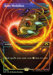 Ruby Medallion (Borderless)\nModern Horizons 3 - Variants\nSingle\nMagic The Gathering