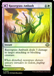 Razorgrass Ambush // Razorgrass Field\nModern Horizons 3\nSingle\nMagic The Gathering