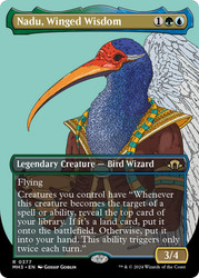 Nadu, Winged Wisdom (Borderless)\nModern Horizons 3 - Variants\nSingle\nMagic The Gathering