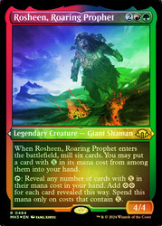 Rosheen, Roaring Prophet (Foil Etched)\nModern Horizons 3 - Alternate Foil\nSingle\nMagic The Gathering