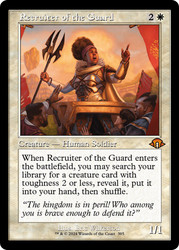 Recruiter of the Guard (Retro Frame)\nModern Horizons 3 - Retro Frame\nSingle\nMagic The Gathering