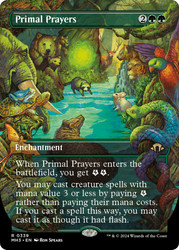 Primal Prayers (Borderless)\nModern Horizons 3 - Variants\nSingle\nMagic The Gathering