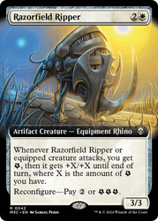 Razorfield Ripper (Extended Art)\nModern Horizons 3 Commander - Variants\nSingle\nMagic The Gathering