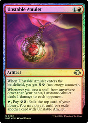Unstable Amulet\nModern Horizons 3\nSingle\nMagic The Gathering