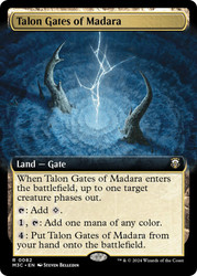 Talon Gates of Madara (Extended Art)\nModern Horizons 3 Commander - Variants\nSingle\nMagic The Gathering