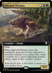 Infested Thrinax (Extended Art)\nModern Horizons 3 Commander - Variants\nSingle\nMagic The Gathering