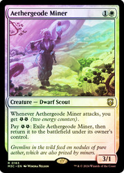 Aethergeode Miner (Ripple Foil)\nModern Horizons 3 Commander - Alternate Foil\nSingle\nMagic The Gathering