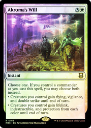 Akroma's Will (Ripple Foil)\nModern Horizons 3 Commander - Alternate Foil\nSingle\nMagic The Gathering
