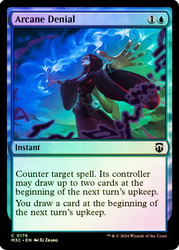 Arcane Denial (Ripple Foil)\nModern Horizons 3 Commander - Alternate Foil\nSingle\nMagic The Gathering