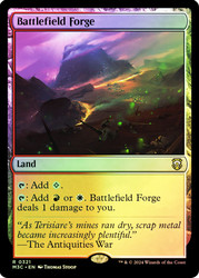 Battlefield Forge (Ripple Foil)\nModern Horizons 3 Commander - Alternate Foil\nSingle\nMagic The Gathering