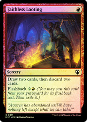 Faithless Looting (Ripple Foil)\nModern Horizons 3 Commander - Alternate Foil\nSingle\nMagic The Gathering