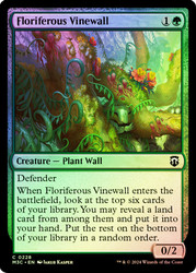 Floriferous Vinewall (Ripple Foil)\nModern Horizons 3 Commander - Alternate Foil\nSingle\nMagic The Gathering