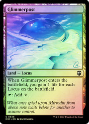 Glimmerpost (Ripple Foil)\nModern Horizons 3 Commander - Alternate Foil\nSingle\nMagic The Gathering