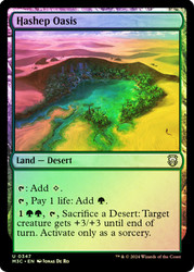 Hashep Oasis (Ripple Foil)\nModern Horizons 3 Commander - Alternate Foil\nSingle\nMagic The Gathering