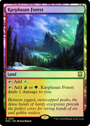 Karplusan Forest (Ripple Foil)\nModern Horizons 3 Commander - Alternate Foil\nSingle\nMagic The Gathering
