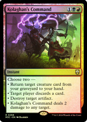 Kolaghan's Command (Ripple Foil)\nModern Horizons 3 Commander - Alternate Foil\nSingle\nMagic The Gathering