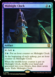 Midnight Clock (Ripple Foil)\nModern Horizons 3 Commander - Alternate Foil\nSingle\nMagic The Gathering