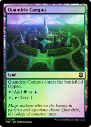 Quandrix Campus (Ripple Foil)\nModern Horizons 3 Commander - Alternate Foil\nSingle\nMagic The Gathering
