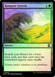 Rampant Growth (Ripple Foil)\nModern Horizons 3 Commander - Alternate Foil\nSingle\nMagic The Gathering