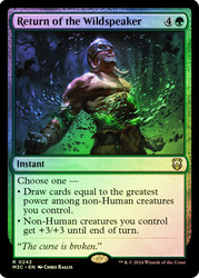 Return of the Wildspeaker (Ripple Foil)\nModern Horizons 3 Commander - Alternate Foil\nSingle\nMagic The Gathering