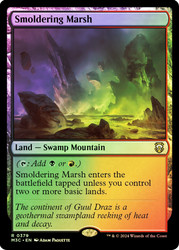 Smoldering Marsh (Ripple Foil)\nModern Horizons 3 Commander - Alternate Foil\nSingle\nMagic The Gathering