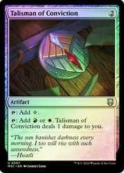 Talisman of Conviction (Ripple Foil)\nModern Horizons 3 Commander - Alternate Foil\nSingle\nMagic The Gathering