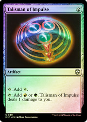 Talisman of Impulse (Ripple Foil)\nModern Horizons 3 Commander - Alternate Foil\nSingle\nMagic The Gathering