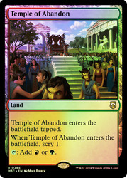Temple of Abandon (Ripple Foil)\nModern Horizons 3 Commander - Alternate Foil\nSingle\nMagic The Gathering