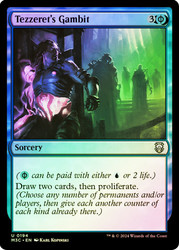 Tezzeret's Gambit (Ripple Foil)\nModern Horizons 3 Commander - Alternate Foil\nSingle\nMagic The Gathering