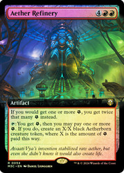 Aether Refinery (Extended Art) (Ripple Foil)\nModern Horizons 3 Commander - Alternate Foil Variants\nSingle\nMagic The Gathering