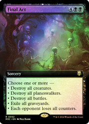 Final Act (Extended Art) (Ripple Foil)\nModern Horizons 3 Commander - Alternate Foil Variants\nSingle\nMagic The Gathering