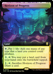 Horizon of Progress (Extended Art) (Ripple Foil)\nModern Horizons 3 Commander - Alternate Foil Variants\nSingle\nMagic The Gathering