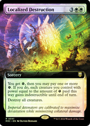 Localized Destruction (Extended Art) (Ripple Foil)\nModern Horizons 3 Commander - Alternate Foil Variants\nSingle\nMagic The Gathering