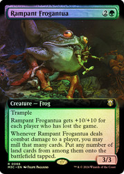Rampant Frogantua (Extended Art) (Ripple Foil)\nModern Horizons 3 Commander - Alternate Foil Variants\nSingle\nMagic The Gathering