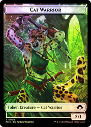 {Cat Warrior Token} // {Phyrexian Germ Token}\nModern Horizons 3\nSingle\nMagic The Gathering