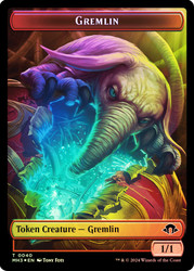 {Gremlin Token} // {Copy Token} (Ripple Foil)\nModern Horizons 3 - Alternate Foil\nSingle\nMagic The Gathering