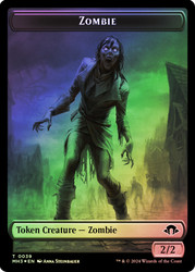 {Zombie Token} // {Elephant Token} (Ripple Foil)\nModern Horizons 3 - Alternate Foil\nSingle\nMagic The Gathering