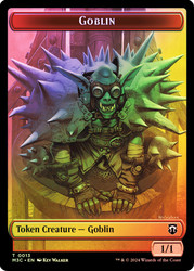 {Goblin Token} // {Tarmogoyf Token} (Ripple Foil)\nModern Horizons 3 Commander - Alternate Foil\nSingle\nMagic The Gathering
