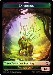 {Saproling Token} // {Garruk, Apex Predator Emblem} (Ripple Foil)\nModern Horizons 3 Commander - Alternate Foil\nSingle\nMagic The Gathering