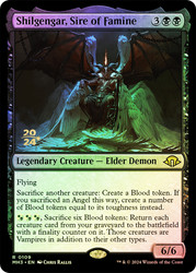 Shilgengar, Sire of Famine (Prerelease) (Modern Horizons 3)\nPromo: Date Stamped\nSingle\nMagic The Gathering