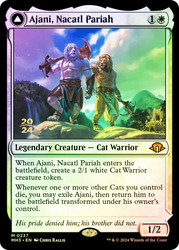 Ajani, Nacatl Pariah // Ajani, Nacatl Avenger (Prerelease) (Modern Horizons 3)\nPromo: Date Stamped\nSingle\nMagic The Gathering