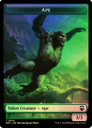 {Ape Token} // {Plant Token} (Ripple Foil Front)
Modern Horizons 3 Commander
Single
Magic: The Gathering