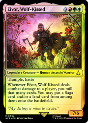Eivor, Wolf-Kissed\nAssassin's Creed\nSingle\nMagic The Gathering