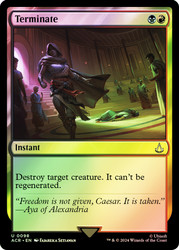 Terminate\nAssassin's Creed\nSingle\nMagic The Gathering