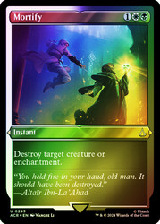 Mortify (Foil Etched)\nAssassin's Creed - Alternate Foil\nSingle\nMagic The Gathering
