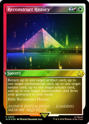 Reconstruct History (Foil Etched)\nAssassin's Creed - Alternate Foil\nSingle\nMagic The Gathering