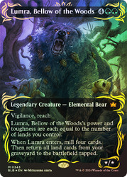 Lumra, Bellow of the Woods (Borderless) (Raised Foil)\nBloomburrow - Alternate Foil Variants\nSingle\nMagic The Gathering