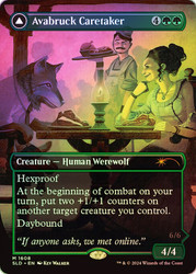 Avabruck Caretaker // Hollowhenge Huntmaster (Secret Lair) (Borderless)\nPromo: General\nSingle\nMagic The Gathering